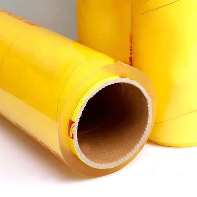 الأغذية المنزلية فيلم التشبث مع الغلاف البلاستيكي PVC / PVDC / PE / LDPE فيلم التشبث مع القطع المنزلق
