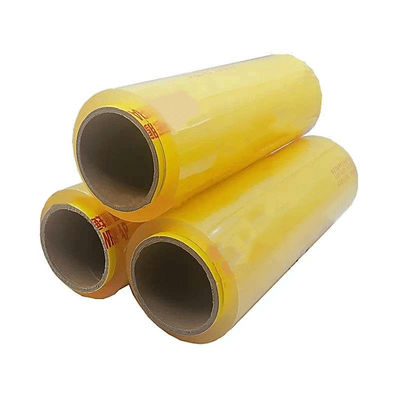 الأغذية المنزلية فيلم التشبث مع الغلاف البلاستيكي PVC / PVDC / PE / LDPE فيلم التشبث مع القطع المنزلق