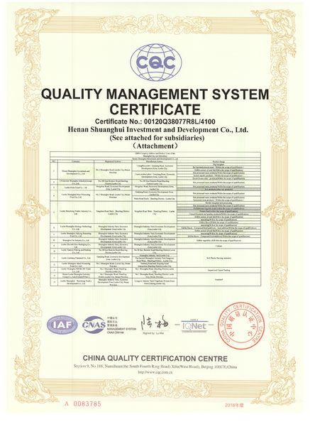 الصين Luohe Lianbang Chemical Co., Ltd. الشهادات