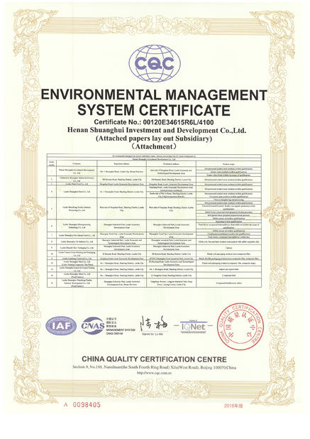 الصين Luohe Lianbang Chemical Co., Ltd. الشهادات